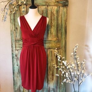Ann Taylor LOFT Burgundy color dress size 8